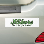 De wandelaars doen het in de Bossen Bumpersticker (Op auto)