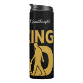 De wandelende vader zoon Silhouette Thermosbeker (Geroteerd rechts)