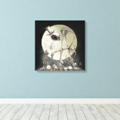 De wandeling (met maan) canvas afdruk (Insitu (Houten vloer))