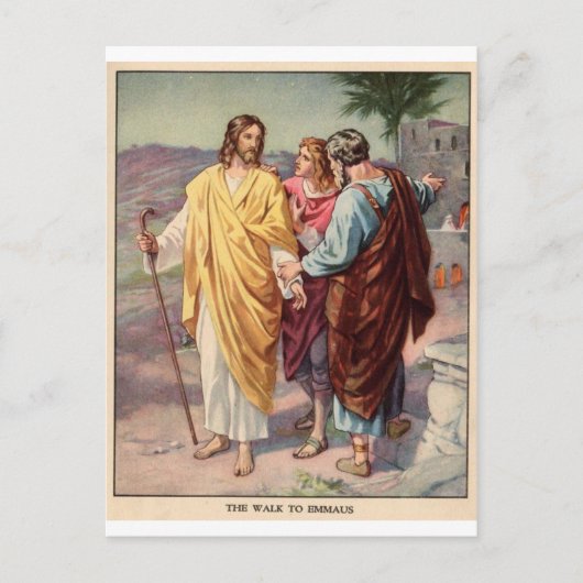 De wandeling naar emmaus briefkaart (Voorkant)