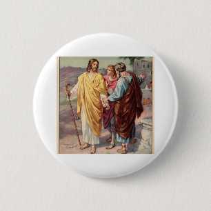 De wandeling naar emmaus ronde button 5,7 cm