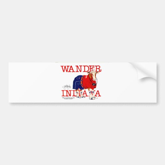 De Wander Indiana Cow Bumpersticker (Voorkant)
