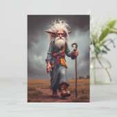 De Wandering Elf Wizard Kaart (Staand voorkant)