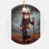 De Wandering Elf Wizard Keramisch Ornament (Achterkant)