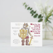 De wapenrusting van Gods Inspirerend Briefkaart (Staand voorkant)