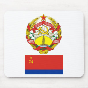 De wapens en de vlag van de Azerbeidzjan Sovjet-so Muismat