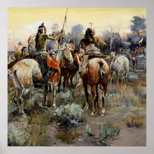 “De Wapenstilstand” Westerse kunst van Charles M R Poster