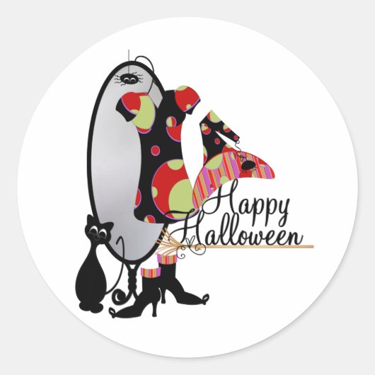 De Wardrobe van de getuige Ronde Sticker (Voorkant)