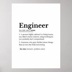 De ware betekenis van een ingenieur poster