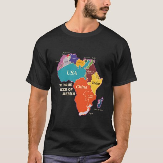 De Ware Grootte Van Afrika T-shirt (Voorkant)