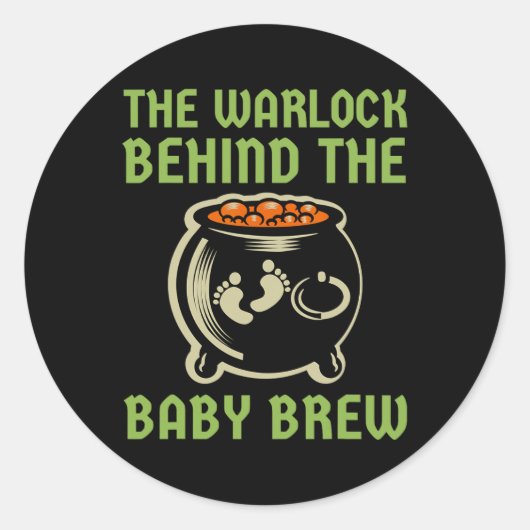 De Warlock achter het Halloween kostuum Ronde Sticker (Voorkant)