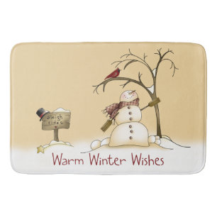 De warme Winter wenst Badmat