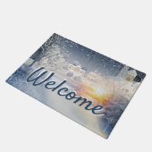 De warmte van de zon in de winter deurmat (Schuin)