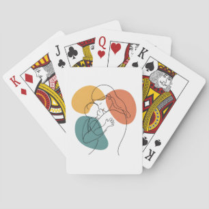 De warmte van een moeders omhelzing: minimalistisc pokerkaarten