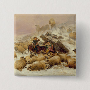 De Warmte van een Weegdram Vierkante Button 5,1 Cm