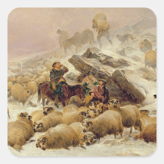 De Warmte van een Weegdram Vierkante Sticker (Voorkant)