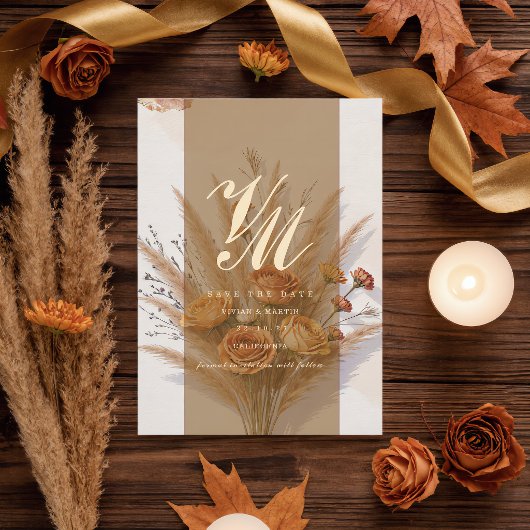 De warmte van Fall Save The Date Kaart