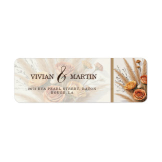 De warmte van het herfstbruiloftsadres etiket