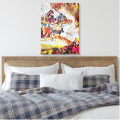 De Warrior Stretched Canvas druk (Insitu (Slaapkamer))