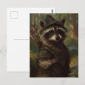De wasbeer boogschutter briefkaart (Voorkant / Achterkant)