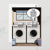 De wasserij eindigt nooit briefkaart (Voorkant / Achterkant)