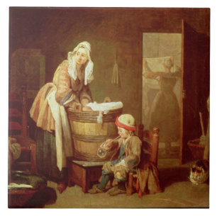 De wasvrouw tegeltje
