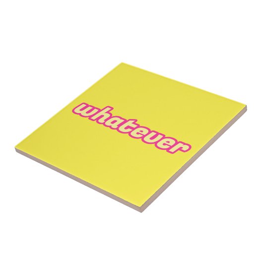 De 'Wat'-kunst Tegeltje (Zijkant)