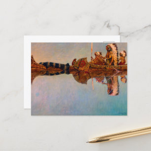 De waterbegrafenis door Newell Convers Wyeth Feestdagenkaart