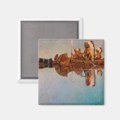 De waterbegrafenis door Newell Convers Wyeth Magneet (Voorkant / Achterkant)