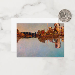 De waterbegrafenis door Newell Convers Wyeth Notitiekaartje