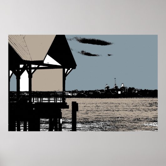 De waterkant van Lonsdale Quay Poster (Voorkant)