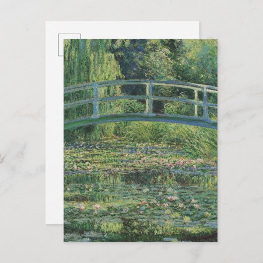 De Waterlelie Vijver, Landschap Olieverf, Monet Briefkaart (Voorkant / Achterkant)
