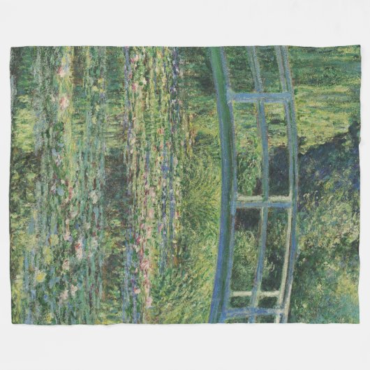 De Waterlelie Vijver, Landschap Olieverf, Monet Fleece Deken (Voorkant (Horizontaal))
