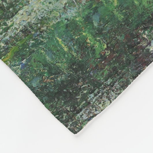 De Waterlelie Vijver, Landschap Olieverf, Monet Fleece Deken (Hoek)