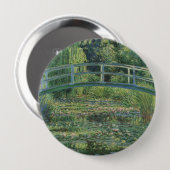 De Waterlelie Vijver, Landschap Olieverf, Monet Ronde Button 4,0 Cm (Voorkant /achterkant)