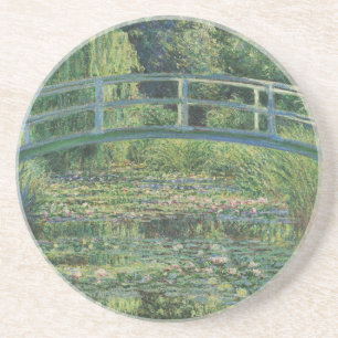 De Waterlelie Vijver, Landschap Olieverf, Monet Zandsteen Onderzetter