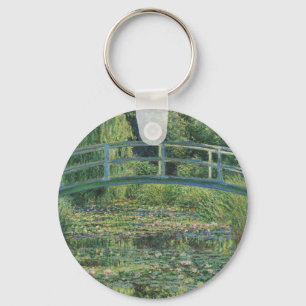De Waterleliesvijver, Landschap Olie Schilderij, M Sleutelhanger