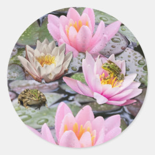 De Waterlelievijver Ronde Sticker