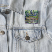 De waterLily Pond van Claude Monet Vierkante Button 5,1 Cm (In situ)