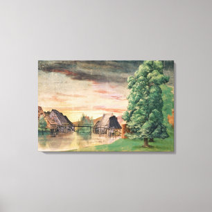 De watermolen, 1495-1997 canvas afdruk
