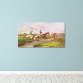 De waterpomp: de herfst Steeplechase in Ballara Canvas Afdruk (Insitu (Houten vloer))