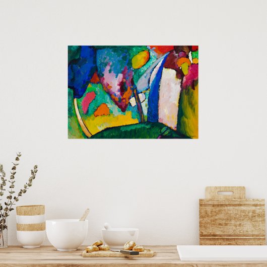 De waterval, 1909 door Wassily Kandinsky Poster (Keuken)