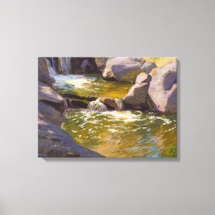 De waterval (door E.H. Potthast) Canvas Afdruk