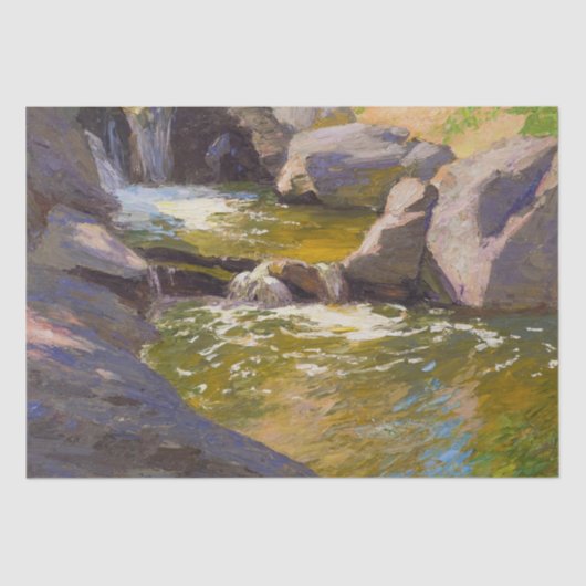 De waterval (door E.H. Potthast) Tissuepapier (Voorkant)