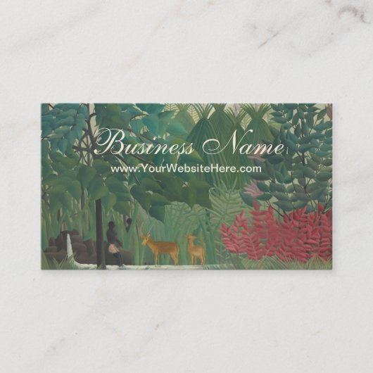 De waterval van Henri Rousseau,  kunst Visitekaartje (Voorkant)