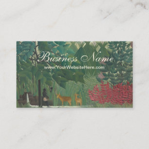 De Waterval van Henri Rousseau, Vintage Fine Art Visitekaartje