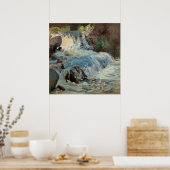 De waterval van Tarreman,  impressionisme Poster (Keuken)