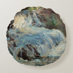 De waterval van Tarreman, impressionisme Rond Kussen