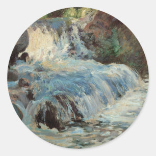 De waterval van Tarreman,  impressionisme Ronde Sticker