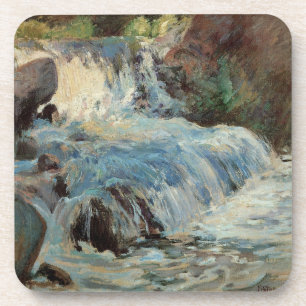 De Waterval van Twachtman, Antieke Impressionisme Bier Onderzetter